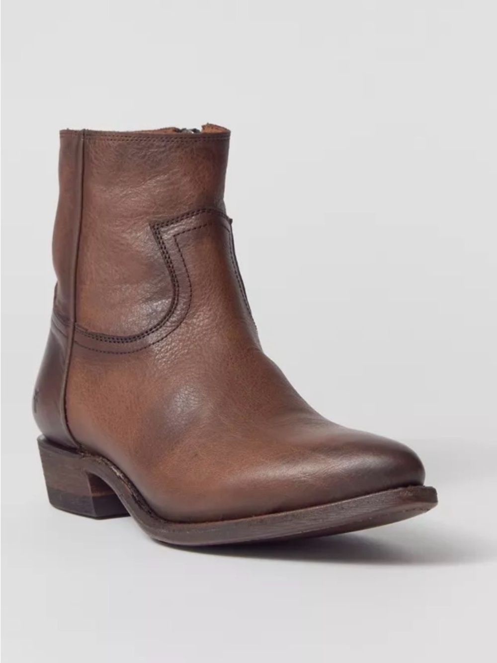 Frye Brown Cowboy Leather Women’s Ankle Bootie -like new (read)